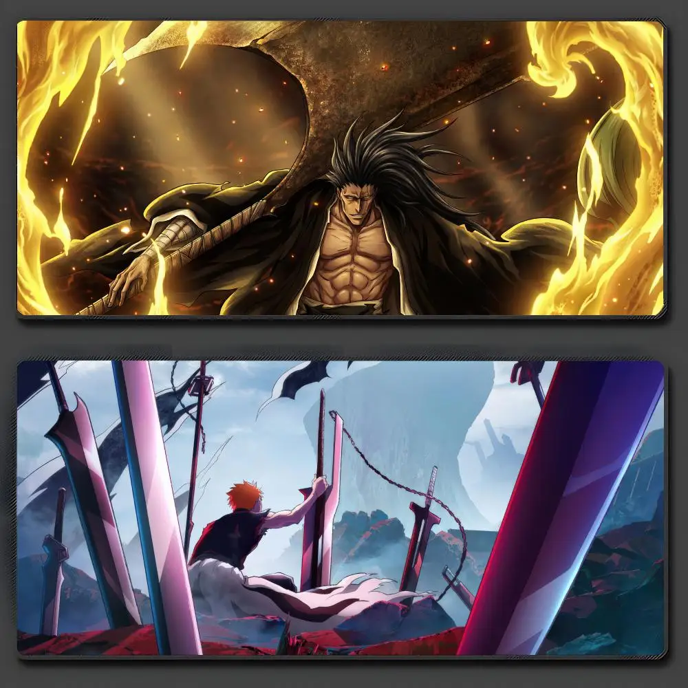 Classic Anime B-Bleach Mouse Pad Large Anti-Slip Rubber Gaming MousePad Durable Desk Pad Thick Seam Edge Suitable For Office And