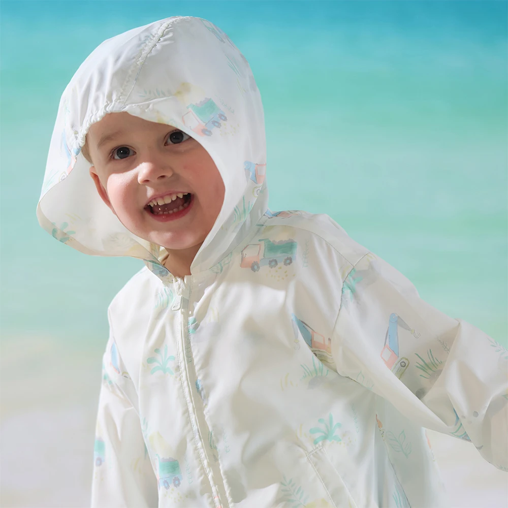 Dave Bella Boys Cool Jackets Summer Sunproof Beach Coats Fashion Hoodie Car Print Outdoor Outerwear Children Clothes DB2261323