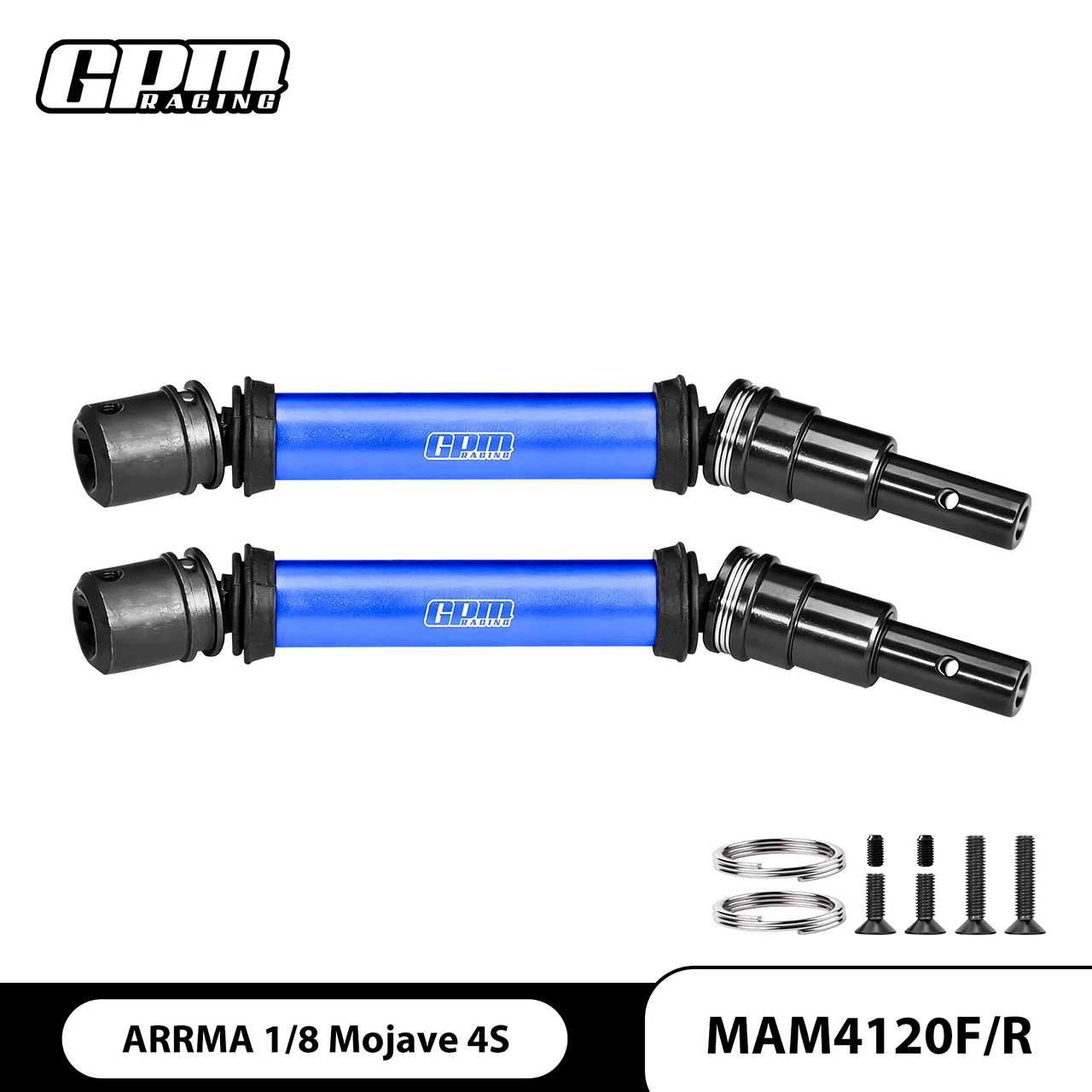 GPM Carbon Steel+Aluminium Front/Rear CVD Drive Shaft For ARRMA 1/8 Mojave 4S ARA4404T1/T2