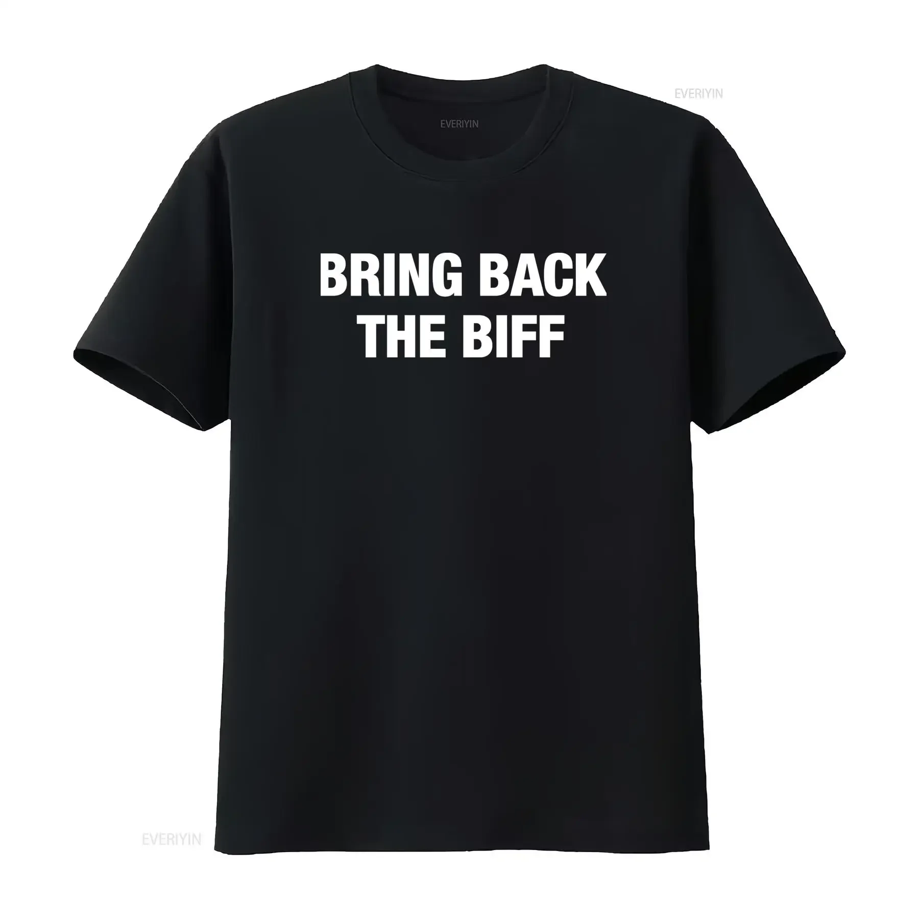 ' Bring Back The Biff T Shirt Iconic Print Casual Round Neck Fit Machine Washable Nostalgic Slogan for Attire Themed Events