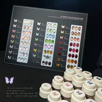 24pcs 5ml Glass Beads Gel Nail Polish Magnetic Cat Eye Holographic Reflective Varnish Semi Permanent Sparkling Nail Art Decor
