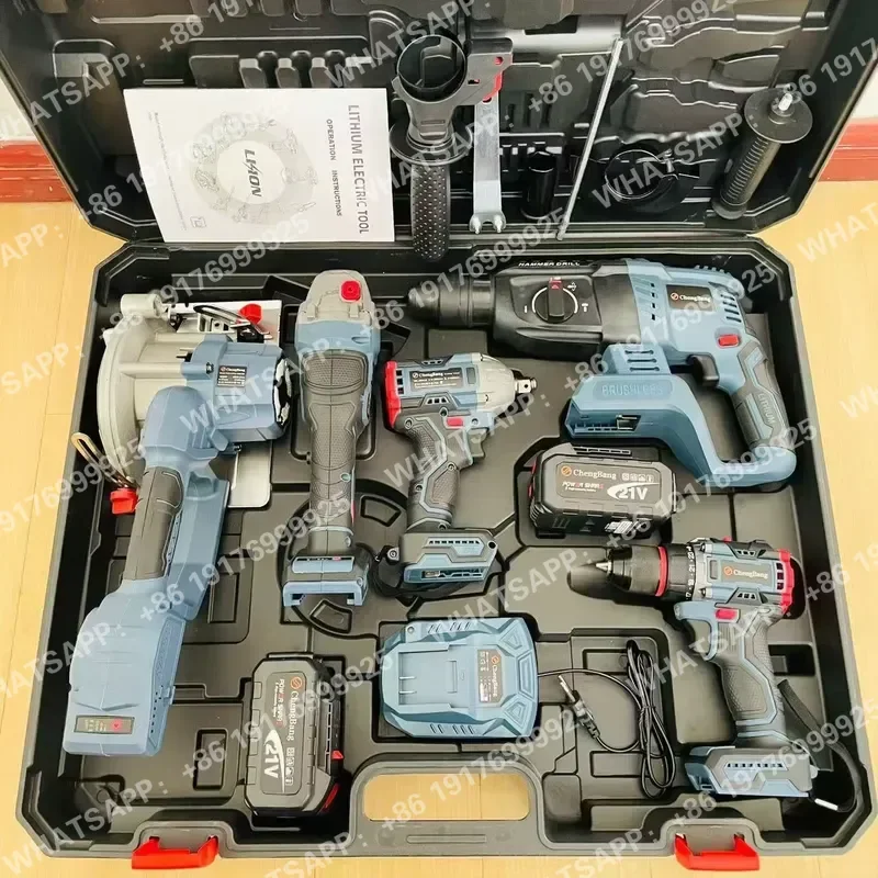 Versatile 5 in 1 Cordless Electric Drill Set with Lithium Battery for DIY Woodworking and Repair Jobs