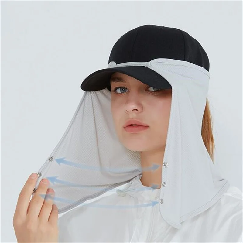 Quick Drying Fishing Cap Face Neck Sunshade Masks Cap UV Protection Visor Headwear For Outdoor Sport Golf Hiking Veil Travel Hat