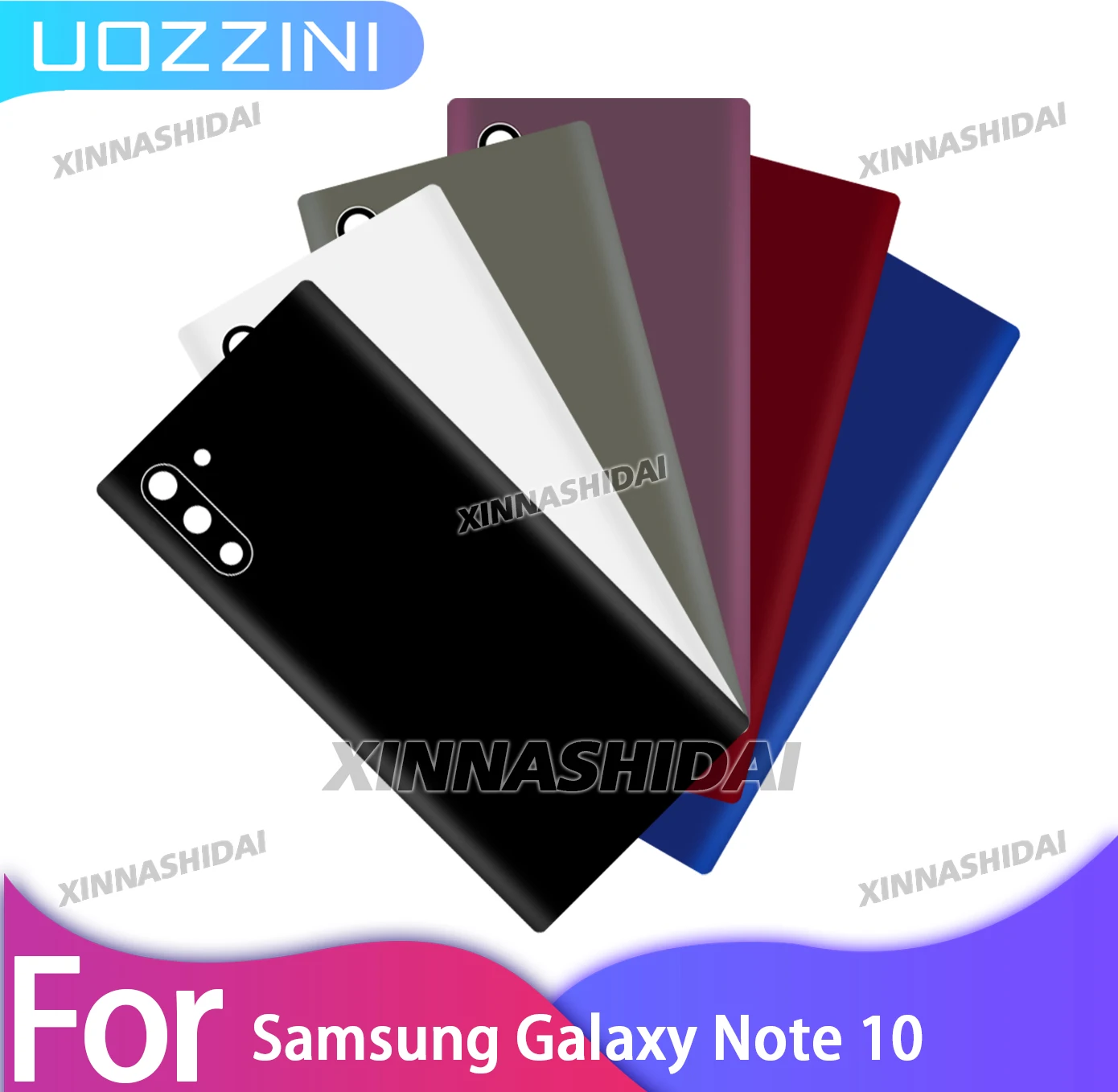 

Протестированная задняя стеклянная крышка для Samsung Galaxy Note 10, задняя крышка корпуса батарейного отсека, сменная задняя крышка