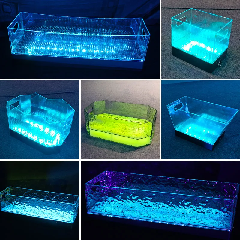 

Светящееся ведро для льда на заказ, светодиодный интернет-танк для знаменитостей, коммерческие принадлежности для КТВ, ведро для шампанского, вино