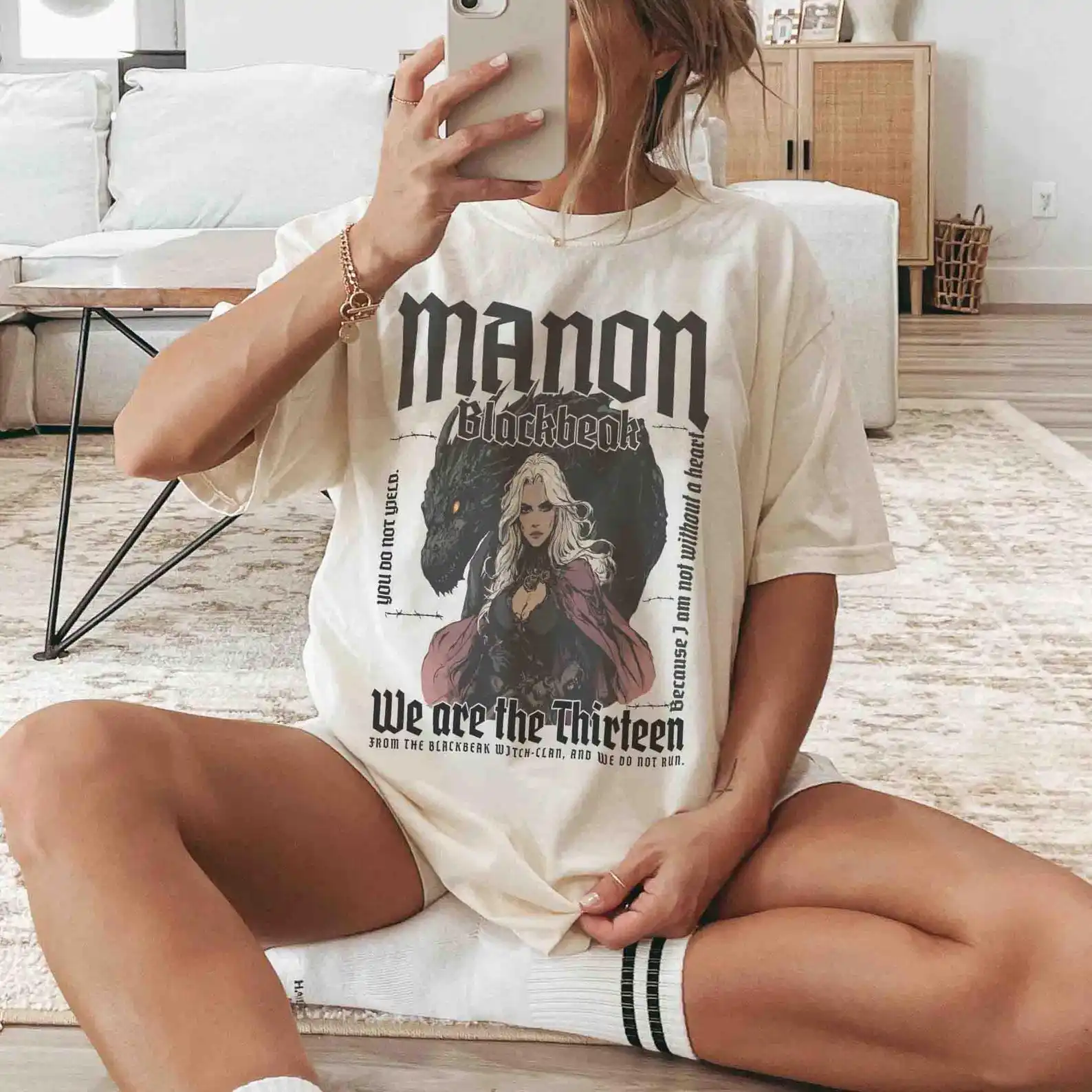 Manon Blackbeak  We Are the Thirteen, Throne of Glass Merch, Sarah J Maas Gift Booktok  Shirt Licensed