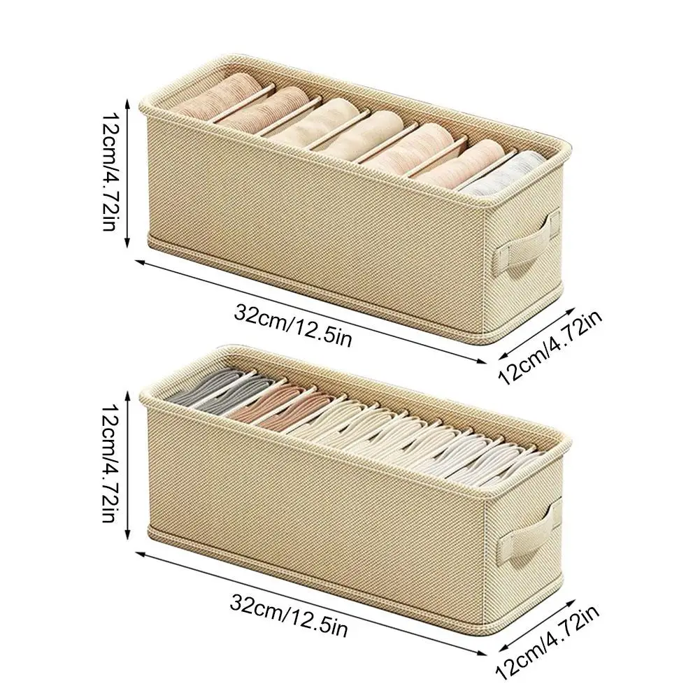 1PC- Closet Organizer For Socks Home Separated Underwear Storage Box 7/11 Grids Jeans Bra Organizer Foldable Drawer Organizer