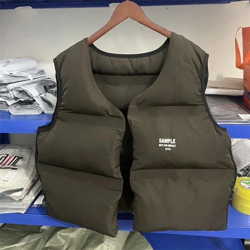 

2024fw Oversized Season 8 Kanye West Vest Jackets for Women 1:1 Double Sided Wearable Thickening Men Clothing