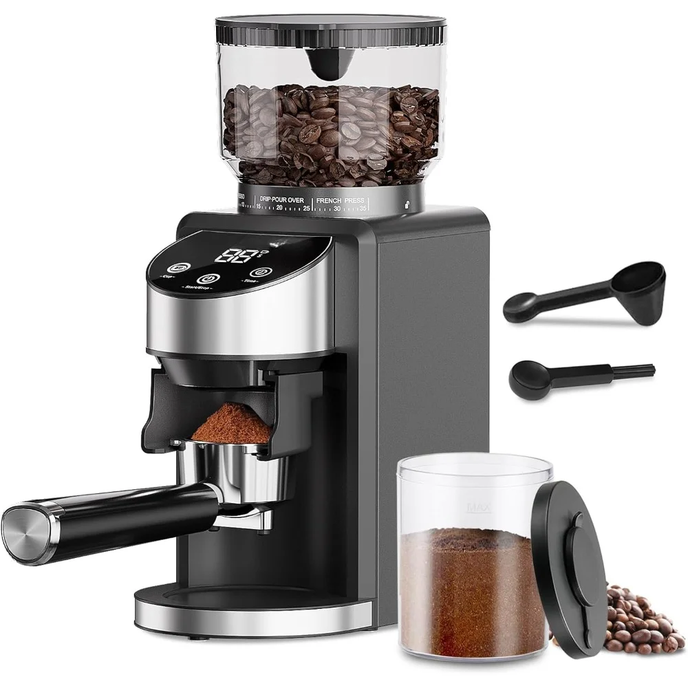 

Coffee Grinder, Adjustable Conical Burr Mill, 35 Precise Grind Setting, 1-14 Cups Extensive Grinding Amount, Coffee Bean Grinder