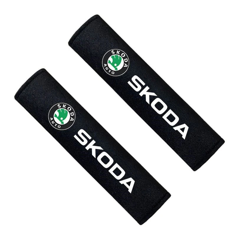 Car Seat Belt Shoulder Cover Breathable Protection Safety Belt Pads For Skoda Kodiaq Fabia Superb Yeti Octavia Enyaq Rapid Kamiq