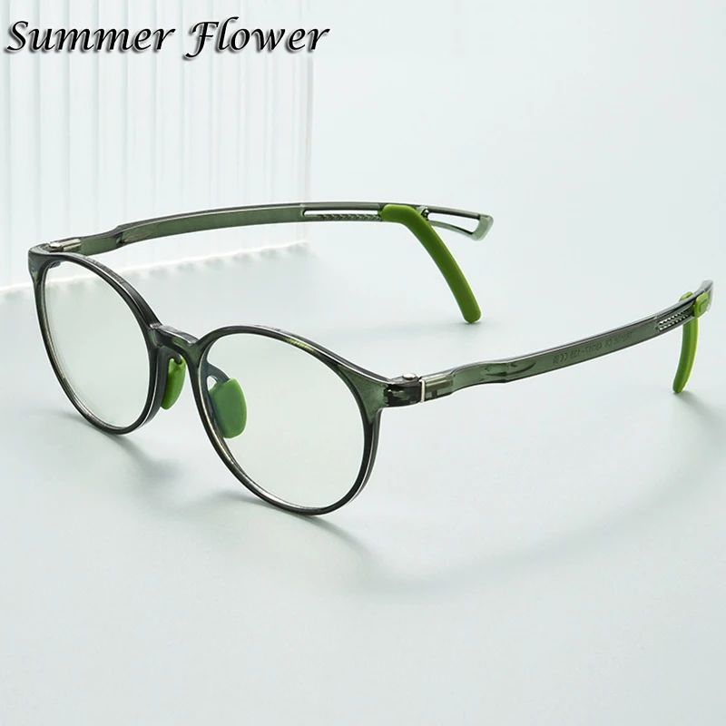 

Round Optical Glasses Student Teens Eyewear TR90 Fashion Ultra Light Weight Flexible Kids Prescription Spectacle Frame for Eye