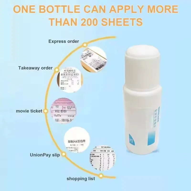 Fast-Drying Thermal Paper Correction Fluid Eraser Package Parcel Box ID Information Protector Anti Peep Identity Info Guard