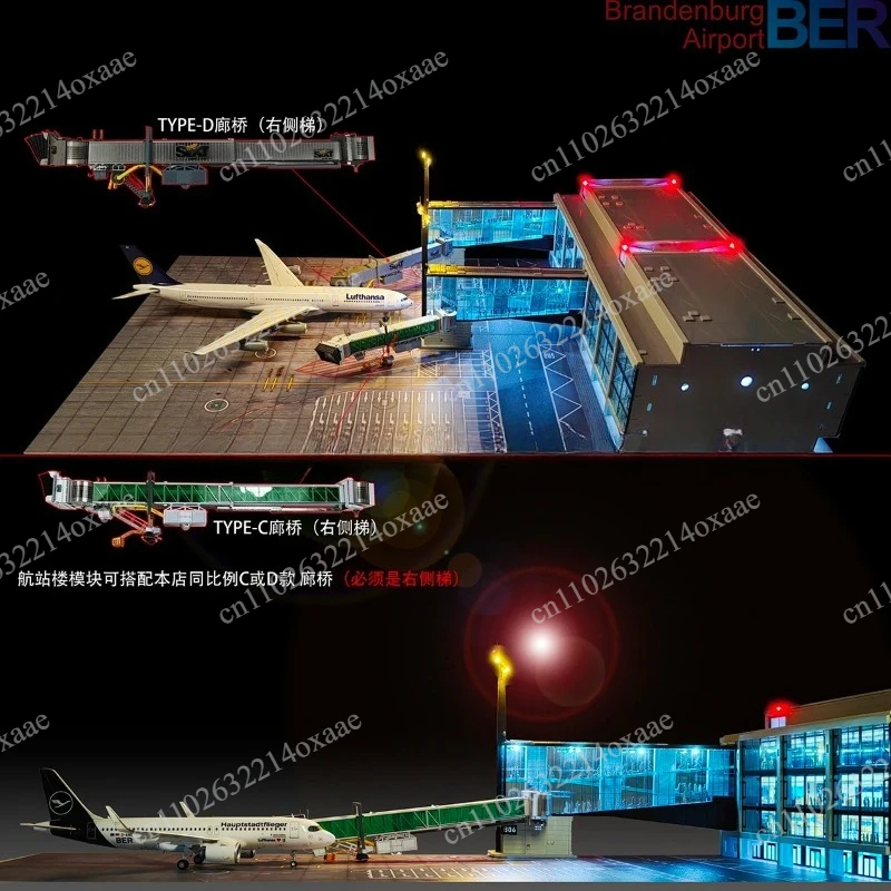 

For 08 Hangar 1:200 Airport Module Terminal Apron Model with Lighting