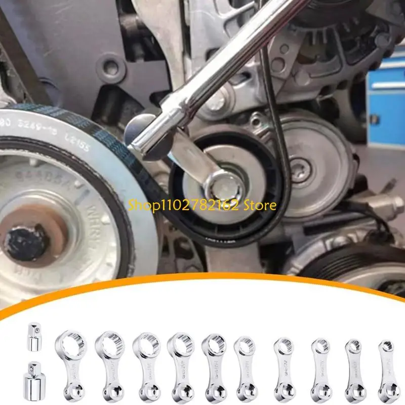 547B 12-Piece Box End Torque Adapter Extension Set, Nonslip Biting Grip, 3/8 Torque Adapter Torque Wrench Extension Adapter