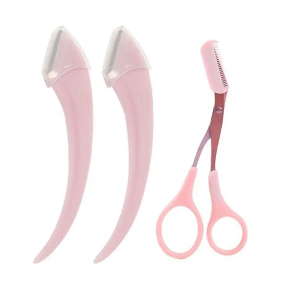 

Facial Hair Removal False Eyelash Applicator Eyebrow Scissors with Comb Makeup Tools Eyebrow Trimming Eyebrow Trimmer Set