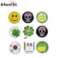 Golf Ball Marker Alloy Mix Various Styles Men Women Golf Hat Clip Golf Cap Clips Mark Golf Supplies Accessories Drop Ship