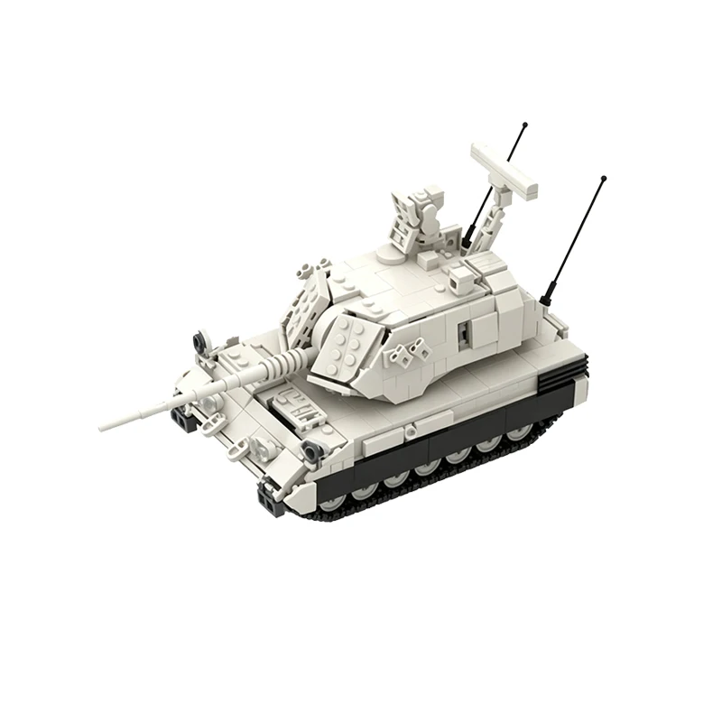 QWERT Self-Propelled Anti-Aircraft Gun Model MOC Building Bricks War Equipment Modular Technology Gifts Holiday Assemble Toys
