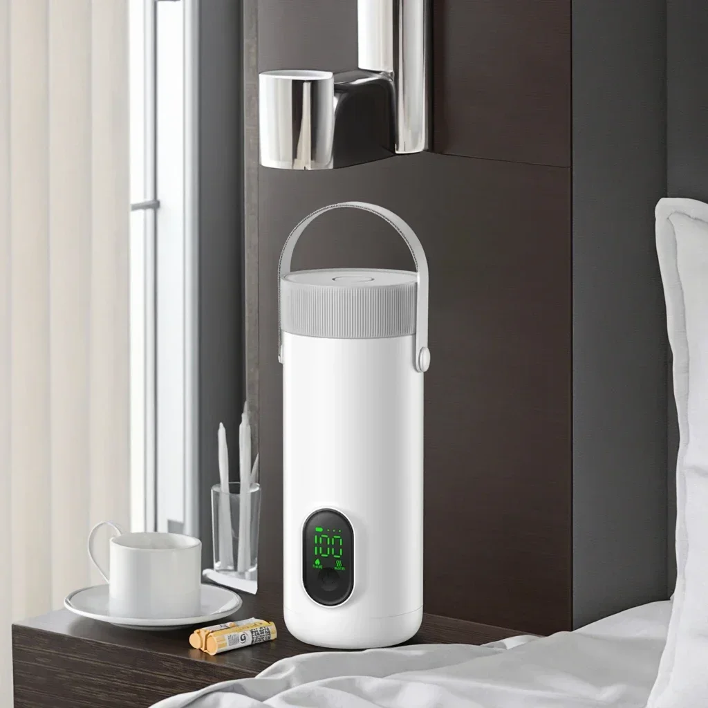 In stock Customizable Portable Wireless Charging Electric Kettle Smart Car & Travel Heating for Hotel & Outdoor Use