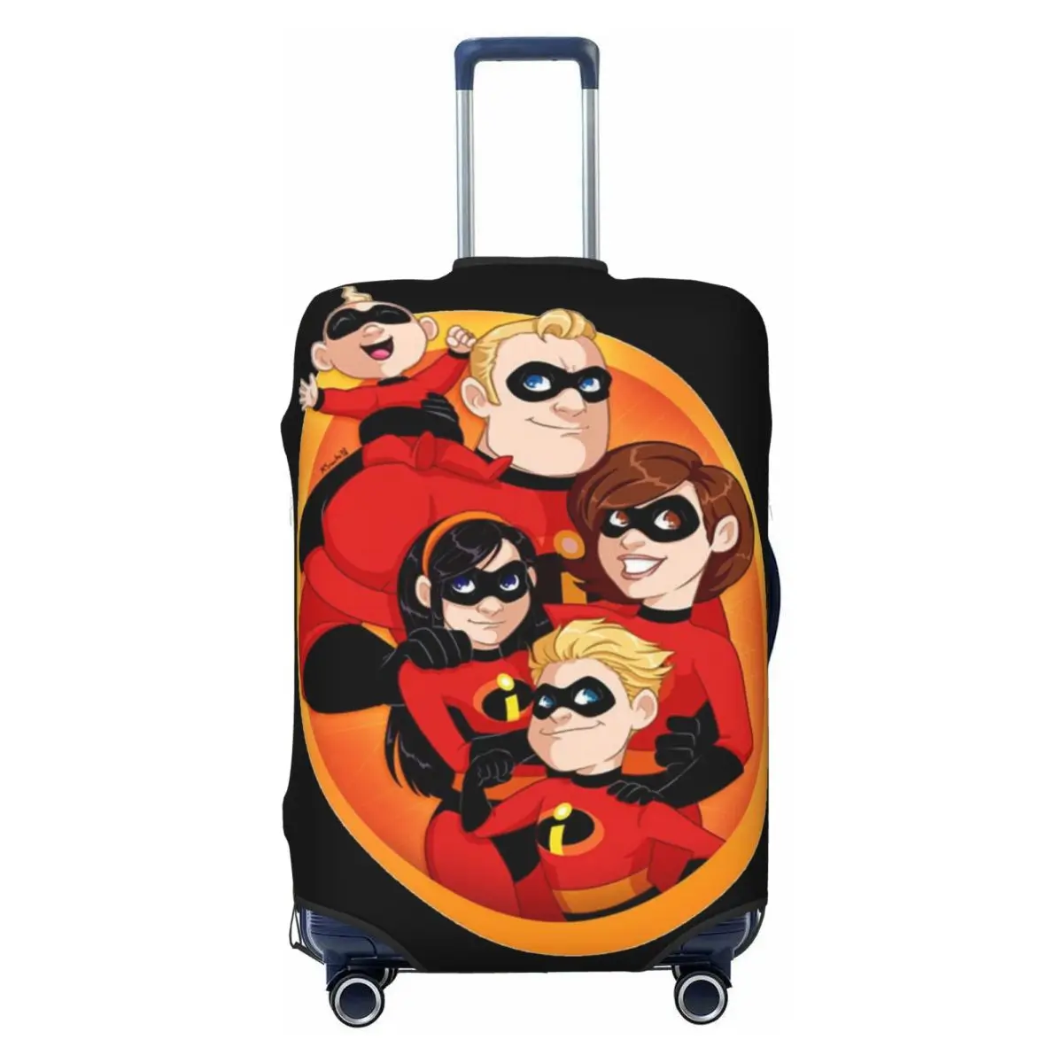 

Custom The Incredibles Movie Luggage Cover Elastic Travel Suitcase Protective Covers Fits 18-32 Inch