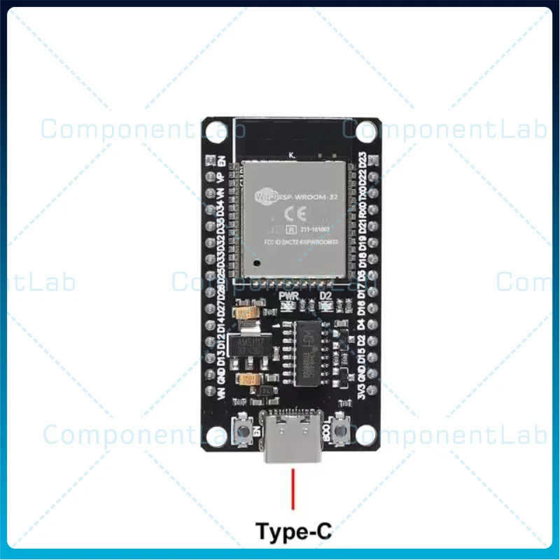 3-10pcs USB Type-C ESP32 Development Board CH340C WiFi + Bluetooth Ultra-Low Power Dual-Core Expansion Board