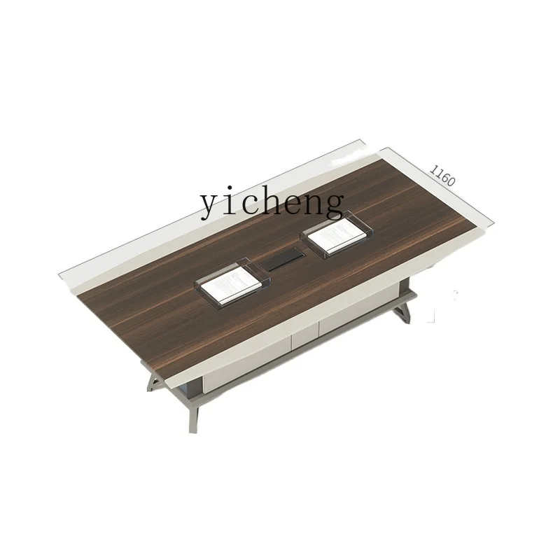 

Tqh Conference Table Simple Modern Negotiation Table and Chair Combination Business Large Strip Reception Table