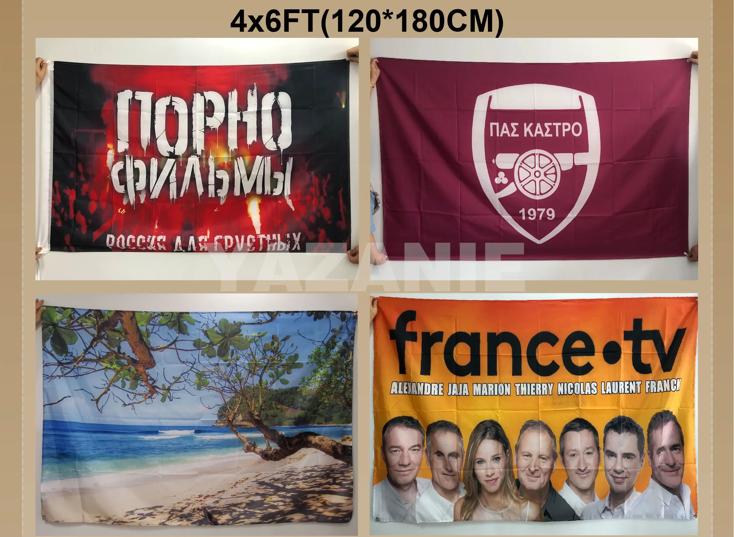 Single Double Sided Polyester Custom Flag 3x5/4x6/5x8FT with Brass Grommet Small Big Personalized Your Own Design Logo Text Flag