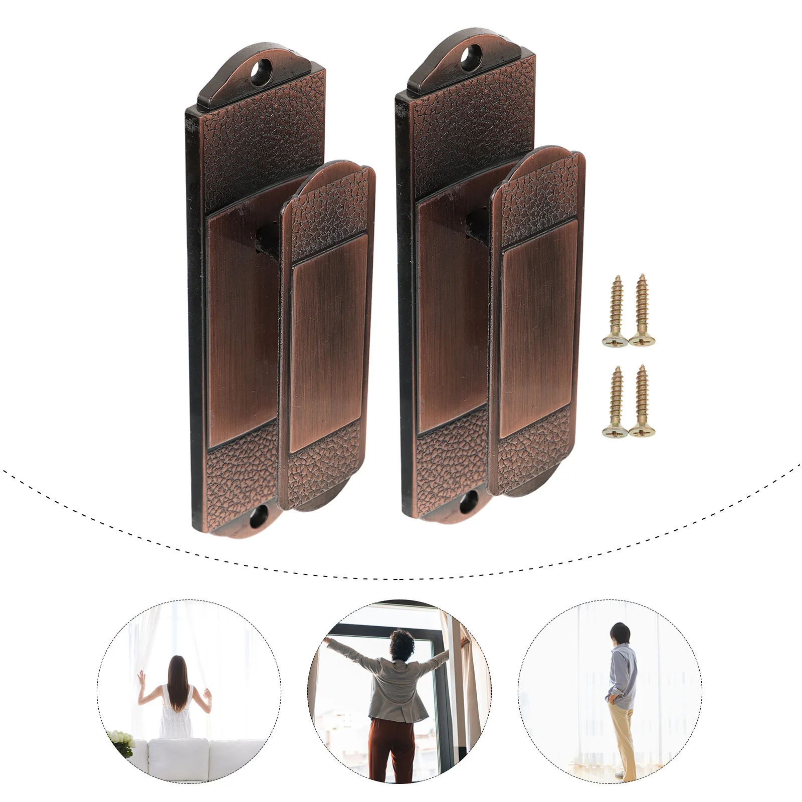 

1Pair Elegant Curtain Hooks Decorative Wall Hangers for Sheer Thick Shower Curtains Home Decor Gifts Curtain Hooks