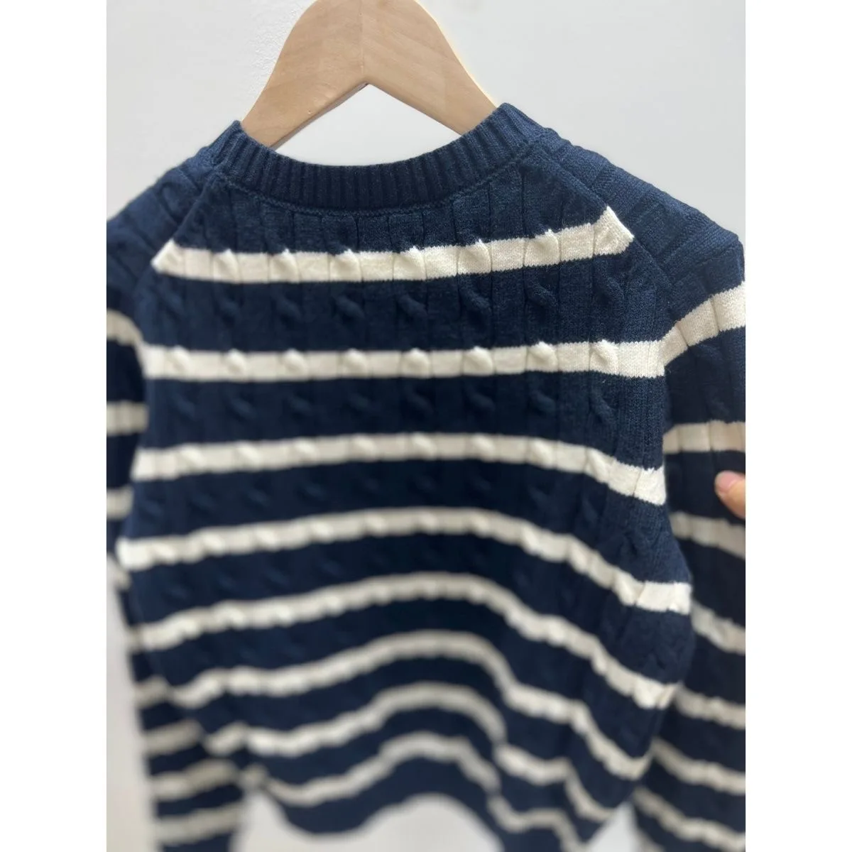 Lux Winter Paris French Style Vintage Stripes Pattern Knit Pullover Sweater for Women High Quality Fashion Chic Clothing Female