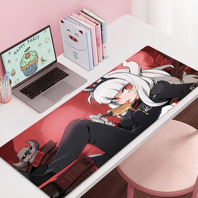 

Mouse Pad Large Helltaker Computer Office Game Table Mats Rubber Anti-slip Gaming Keyboard coaster Long Desk Pads Anime Mousepad