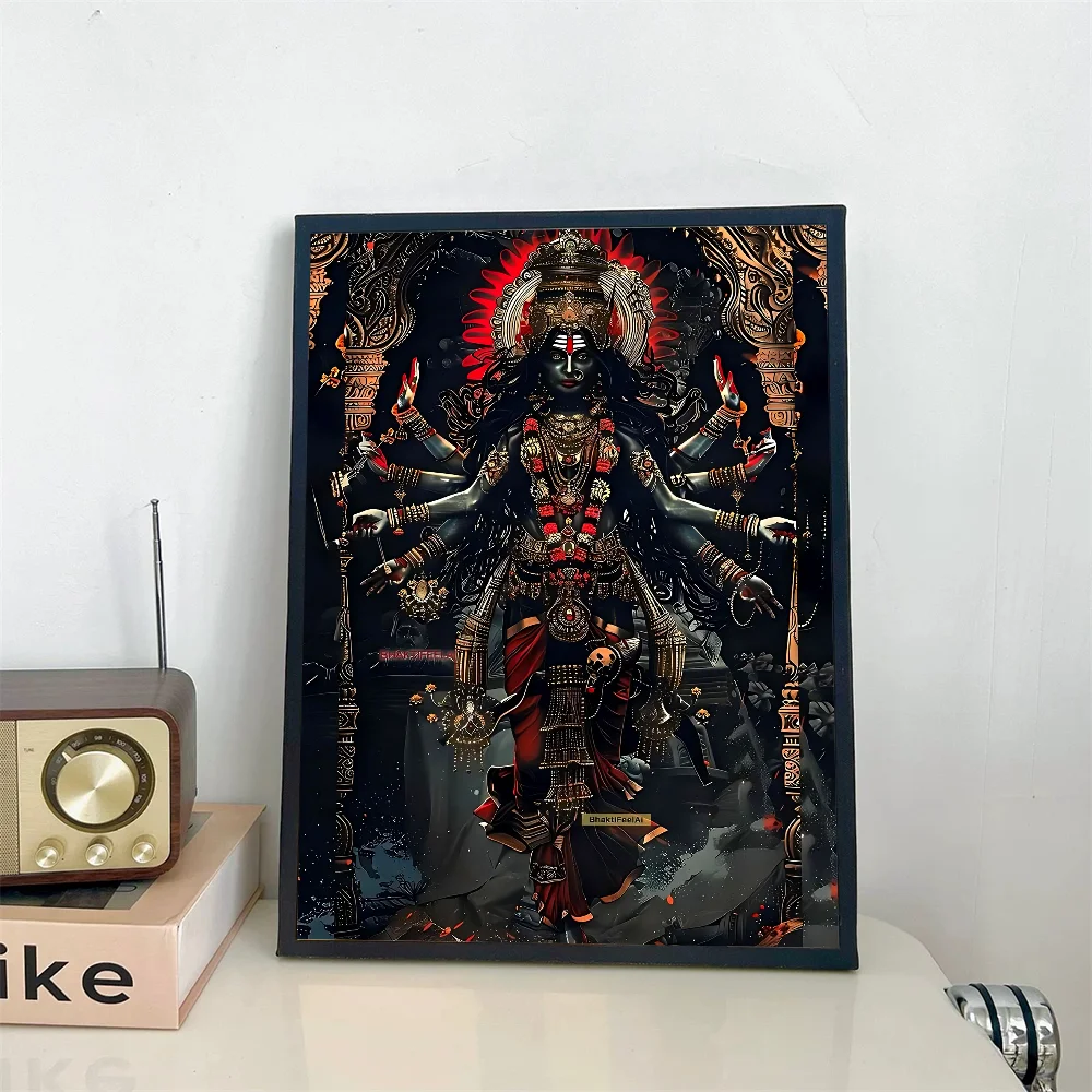 آلهة كالي جاي أما Godde Mahakaali لتقوم بها بنفسك ملصق لاصق ورق أبيض يطبع الملصقات الفنية خمر اللوحة الزخرفية