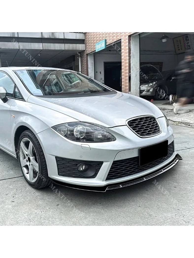 Maxton Style Przedni zderzak Splitter Spoiler do Seat Leon Cupra R & TDI FR & TFSI FR MK2 2009-2012 Facelift Body Kits Tuning — 2