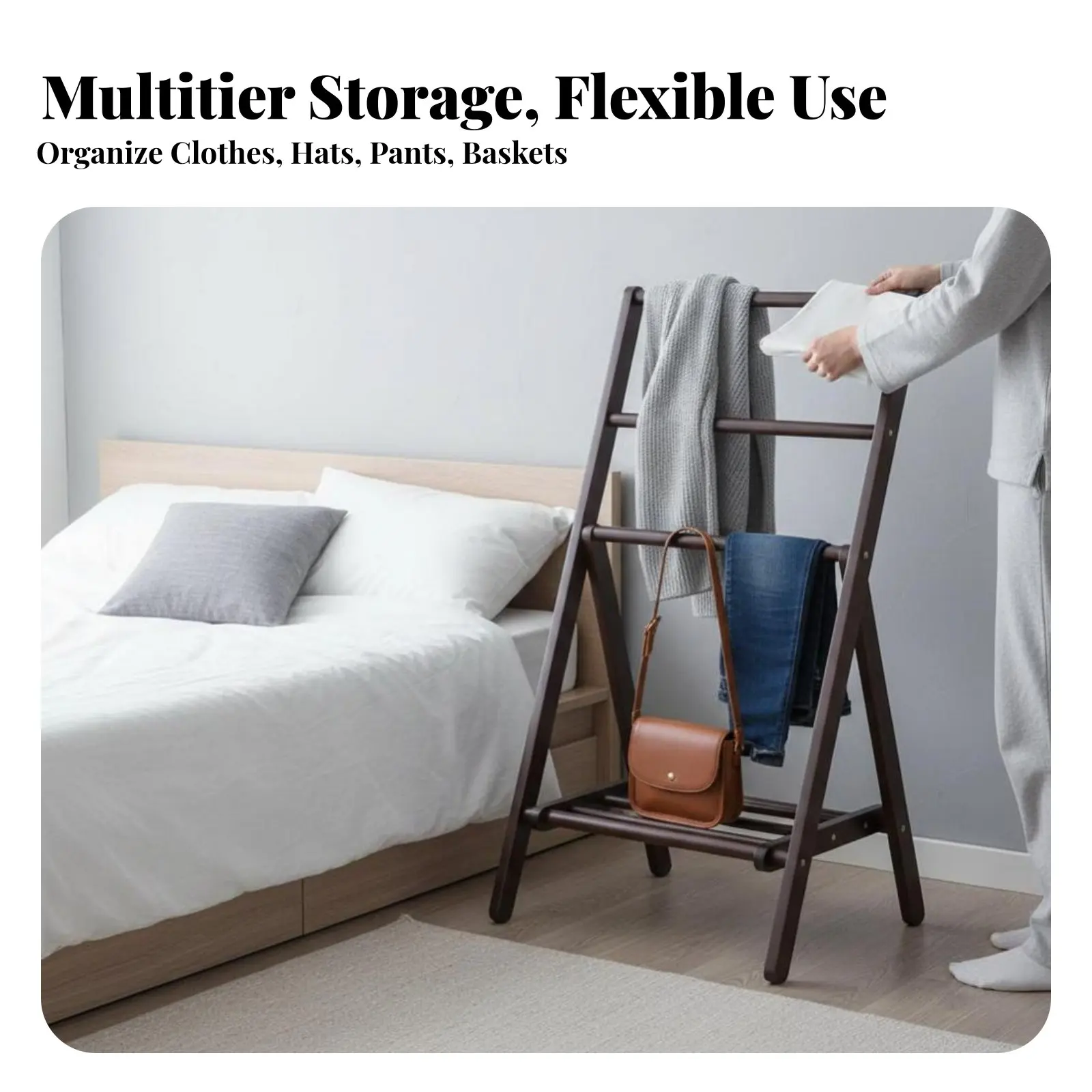 

Многофункциональная напольная вешалка-стойка для одежды, экономящая пространство, для дома, профессионалов и гардеробных.