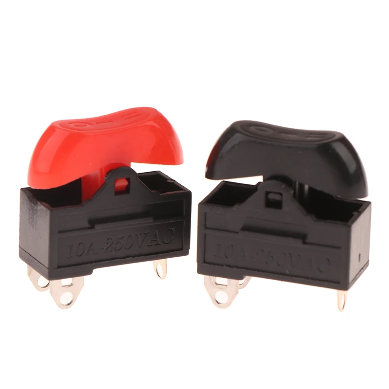 2Pcs 10A 250VAC Hair Dryer Switch 3 Pins Rocker Switch 3 Position ON OFF Boat Switch ON-OFF-ON Elliptical Boat Shape Switch