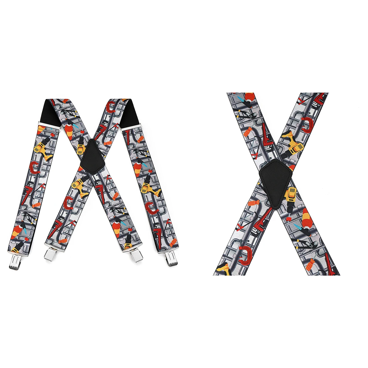 Adult Suspenders for Dress Pants, Suit Shirt Suspenders, Adjustable Elastic Non-Slip Suspenders