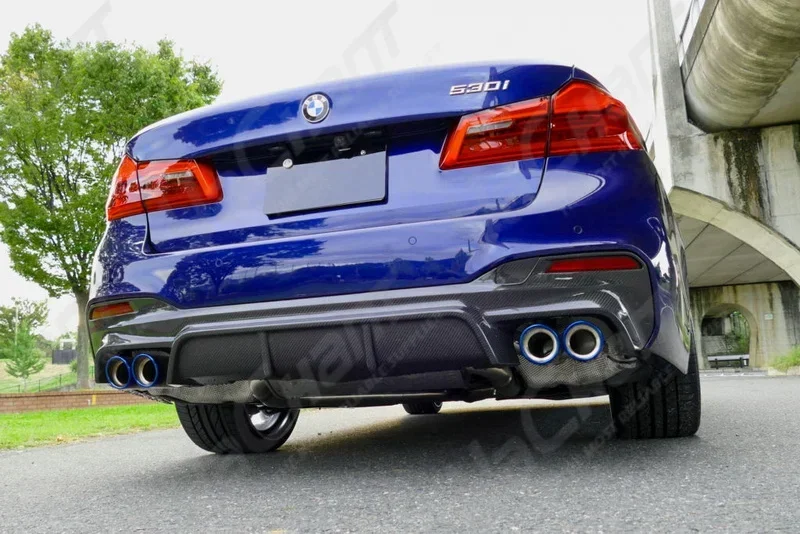 

Диффузор заднего бампера в стиле MS en*.cc из карбона для BMW 5 серии G30 G31 2017-2019 годов выпуска.