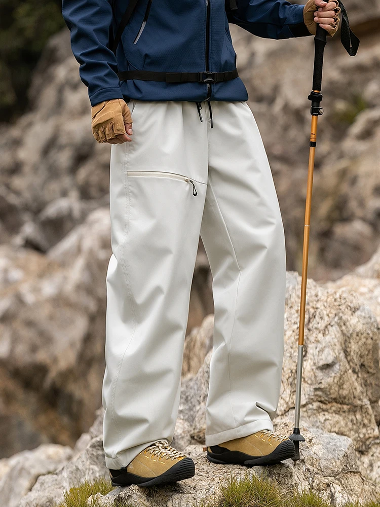 

Зимние пуховые брюки MMOPTOP, мужские водонепроницаемые брюки-парашютисты, теплые повседневные модные длинные брюки из полиэфирного волокна с наполнителем из пуха