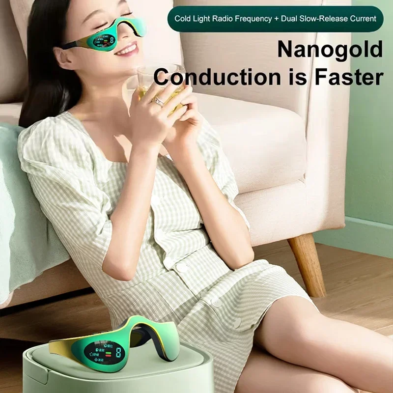 เครื่องนวดตาไฟฟ้าต่อต้านริ้วรอย Aging EMS Eye Beauty เครื่องมือนวดชาร์จตาความเมื่อยล้าบรรเทา Anti Dark Circle อุปกรณ์