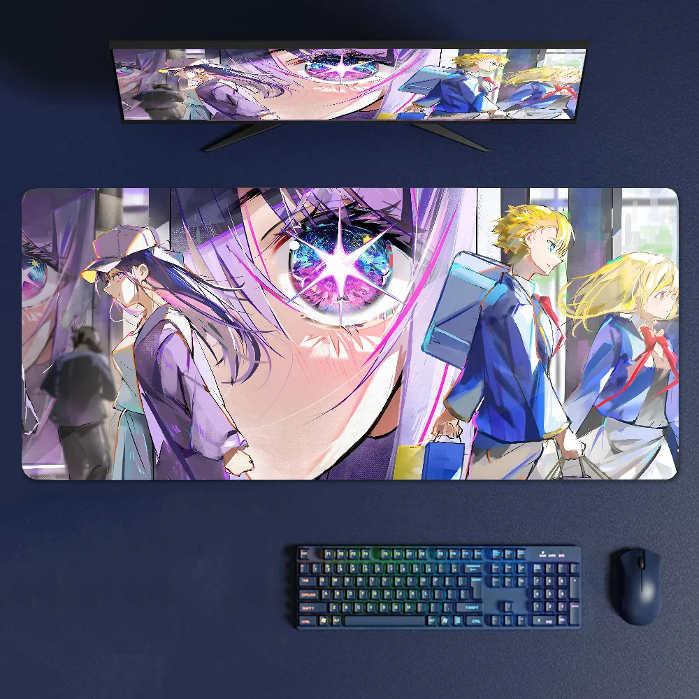 Alas Mouse Anime o-oshi No Ko, alas Mouse Gaming besar, alas meja Keyboard komputer tebal