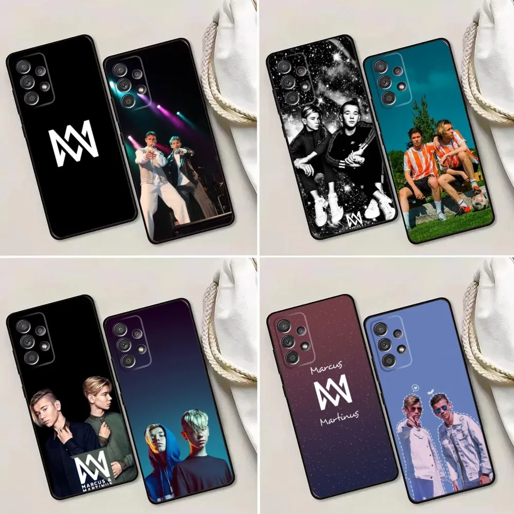 M-Marcus And M-Martinus Phone Case For Samsung Galaxy A13,A21s,A22,A31,A32,A52,A53,A71,A80,A91 Soft Black Phone Cover