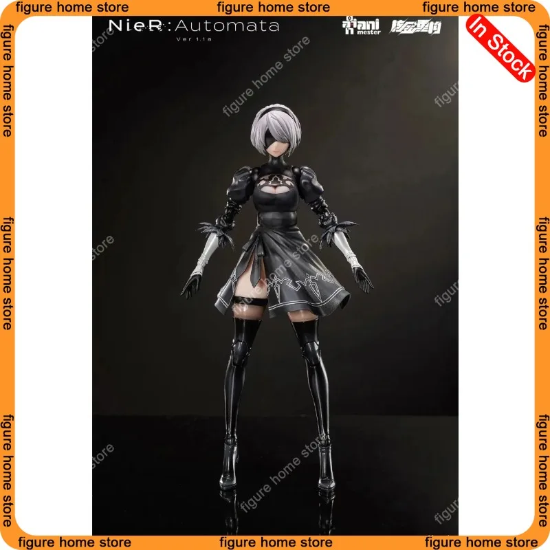 In Stock Nuclear Gold Reconstruction AniMester NieR:Automata Ver11a 2B Finished Model Figurine Collect Decorative Toys and Gifts
