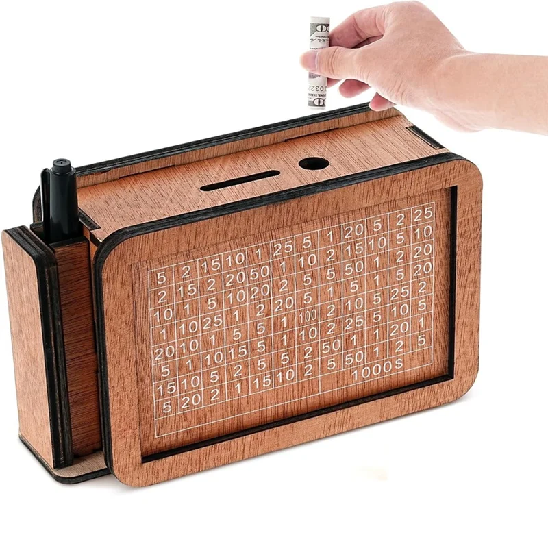 ABDE-Houten Spaarpot Met Geldkluis Ontwerp, Houten Spaarpot, Geldkluis Houten Spaarpot, Spaarpot Met Geld