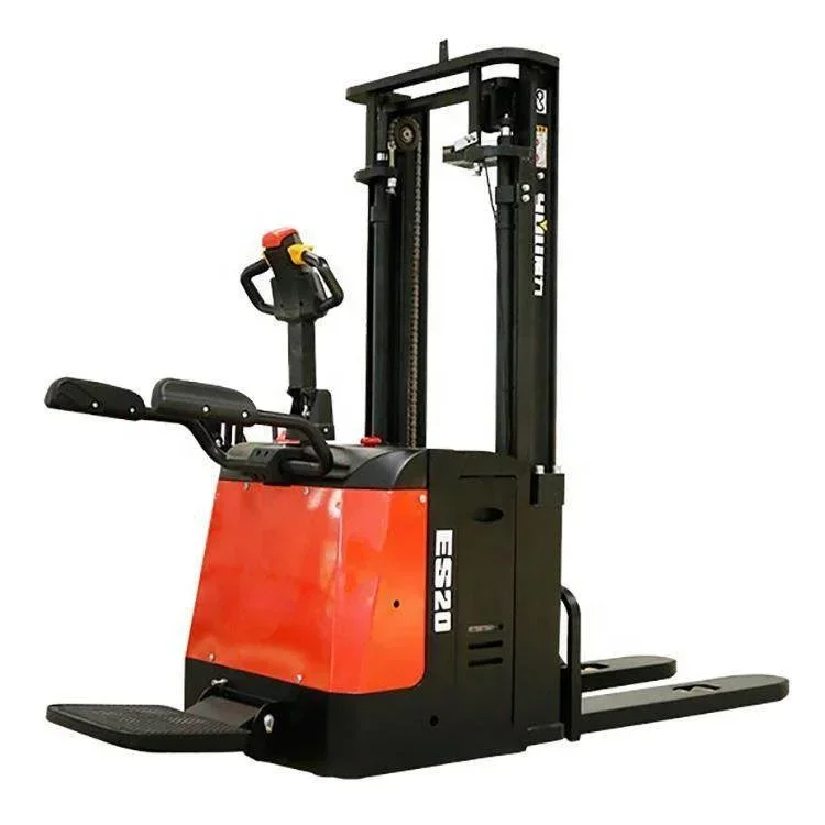 Hot Sale Counter Balance Wheels Factory Direct Sales Small Electric Forklift Pallet Stacker Standing Electric Stacker Truck
