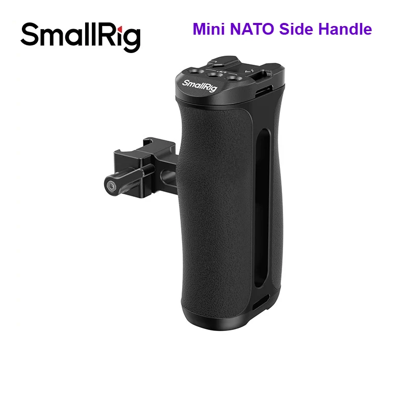 

Боковая рукоятка SmallRig Mini NATO для камеры-кейджа, эргономичный дизайн с отверстием для ремня, резьбовое отверстие 1/4"-20, холодное крепление