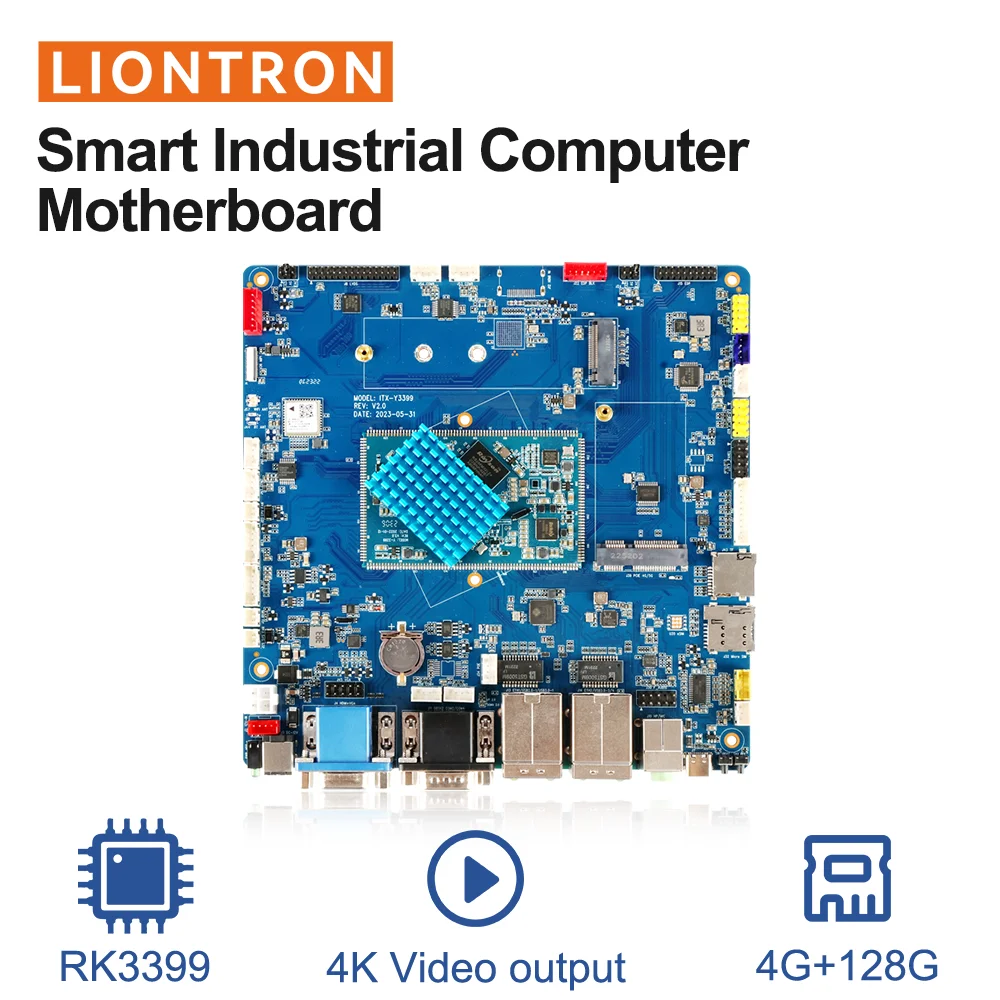 Liontron Mini ITX Development board Dual-Gbps Ethernet Ports Based in RK3399 Soc for IOT android linux industrial motherboard