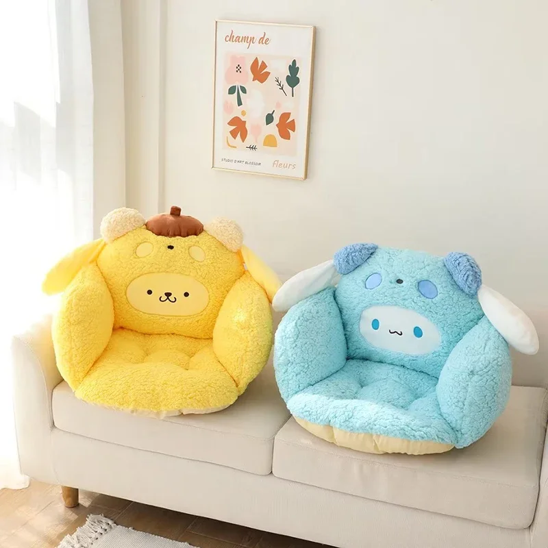 Sanrio Warm Cushion My Melody Kuromi Cinnamoroll Integrated Half Surrounding Chair Cushion Fart Room Cartoon Decor Surprise Gift