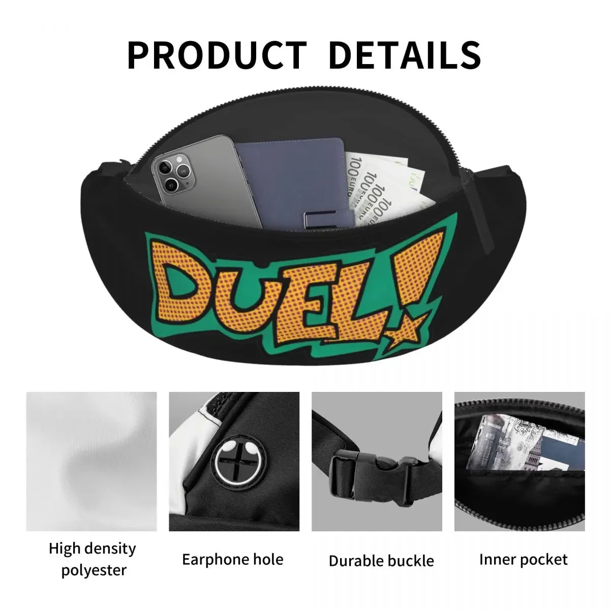 Duel! Simple Chest Bag Accessories For Men Women Casual Duelo Yu-Gi-Oh! Belt Bag