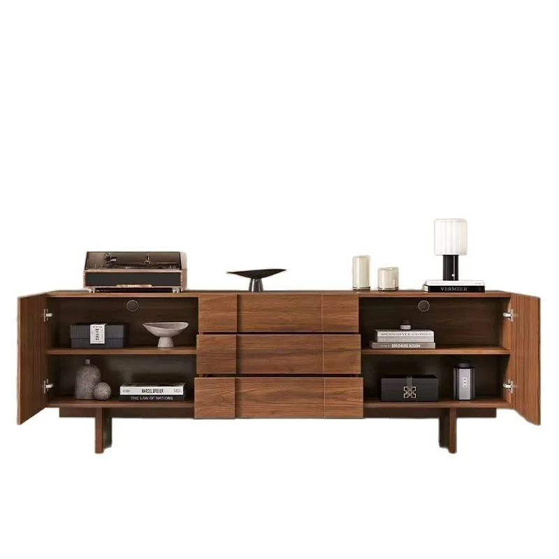 

small apartment, retro TV cabinet, floor-to-ceiling storage cabinet, integrated living room, household baseboard