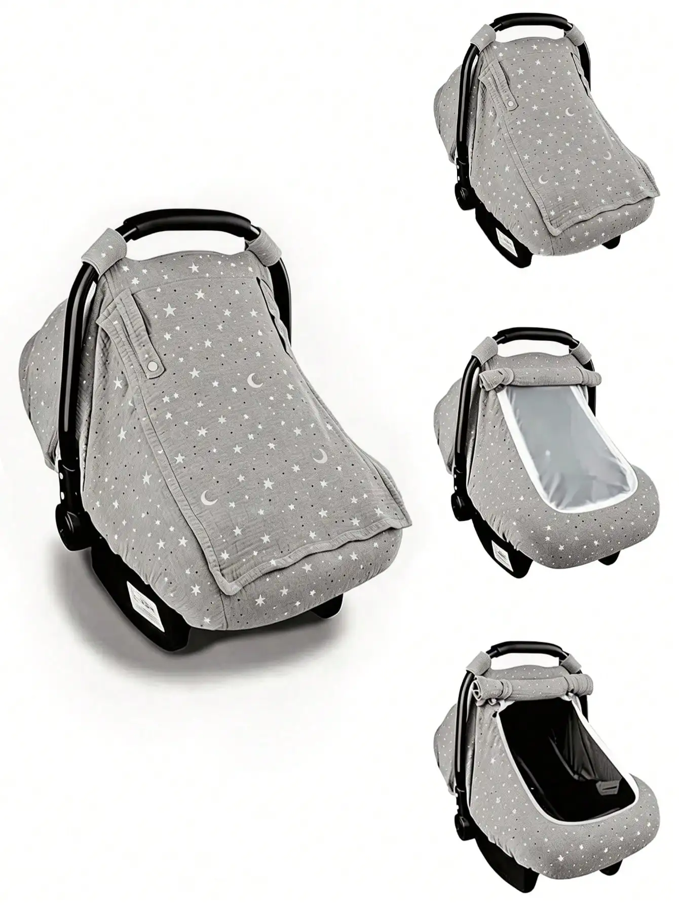 Baby Stroller Sunshade, Skin-Friendly and Breathable, Sun Protection and Mosquito Repellent, Universal for Baby Carriers and Safety Seats, Outdoor Baby Sunshade Cape, Suitable for Spring, Summer, and Autumn, Gift for Full Month or First Birthday