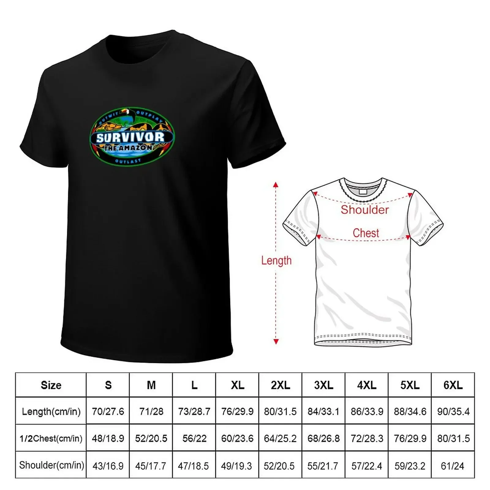 Survivor The Amazon. Series Fans - Outwit Outplay Outlast Memorabilia T-shirt Blouse tops quick drying mens t shirt graphic