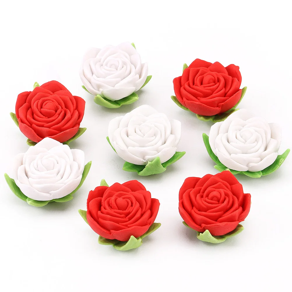 

16Pcs Rose Shaped Erasers Soft Portable Stationery Creative Pencil Eraser Set for Students Office Artists Rose Shape Eraser